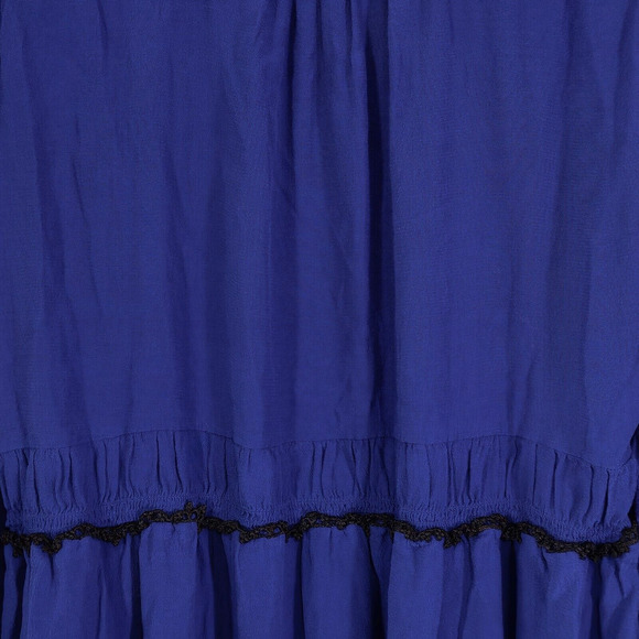 Maeve Anthropologie Women’s Dress Parisian Dark Academia Tie Neck Indigo Blue S - Picture 5 of 8